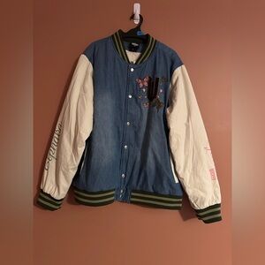 Wicked Glinda & Elphaba Denim Varsity Jacket - BoxLunch Exclusive